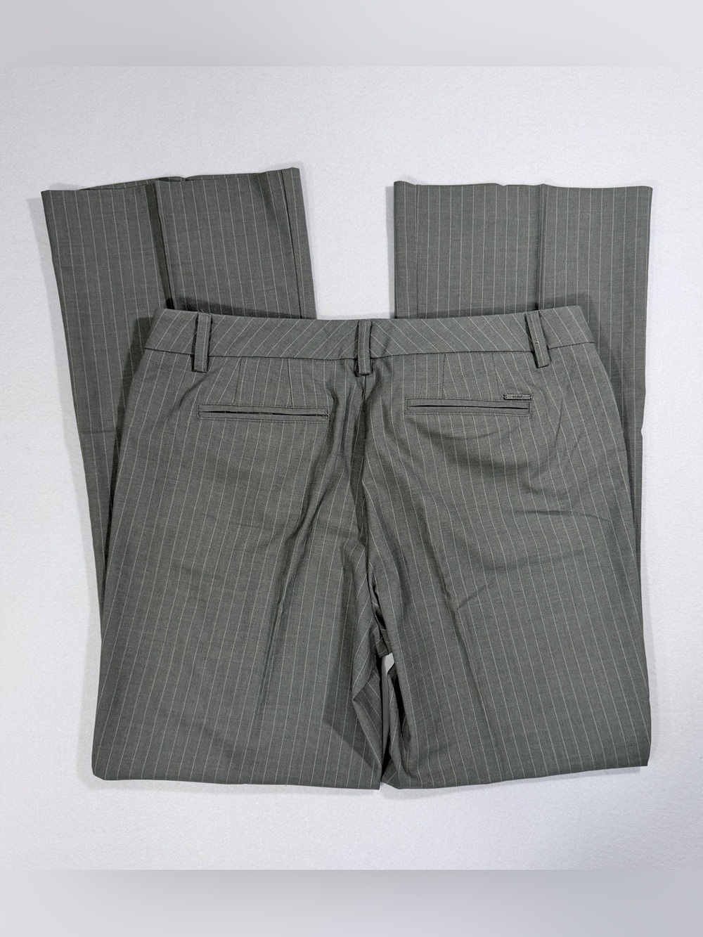 New York & Company Classic Pinstripe Work Pants - Gray - Picture 3 of 7